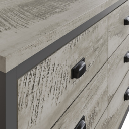 GFW Boston 6 Drawer Grey Chest of Drawers - Wilko - thumbnail 3