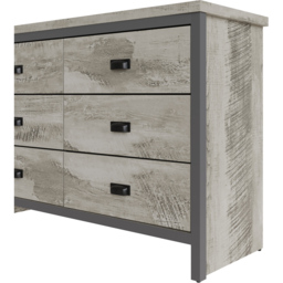 GFW Boston 6 Drawer Grey Chest of Drawers - Wilko - thumbnail 4