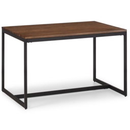 Julian Bowen Tribeca 4 Seater Walnut Dining Table - Black - Wilko - thumbnail 3