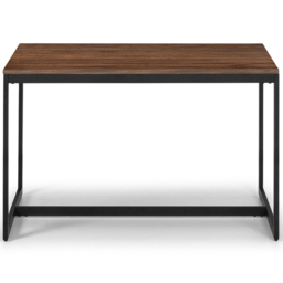 Julian Bowen Tribeca 4 Seater Walnut Dining Table - Black - Wilko - thumbnail 4
