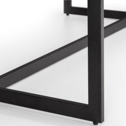 Julian Bowen Tribeca 4 Seater Walnut Dining Table - Black - Wilko - thumbnail 7