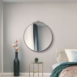 The Crown Silver Metal Wall Mirror 100 x 100cm - MirrorOutlet - Wilko - thumbnail 6