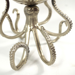 Botanik Silver Metal Octopus Bowl Style Planter with Stand 28cm - Size: 28 x 25 x 25cm - Wilko - thumbnail 3