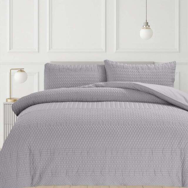 Velosso Single Grey Paloma Duvet Set - Wilko - image 1