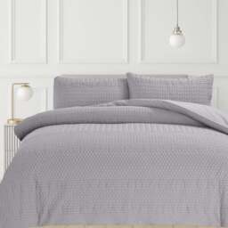 Velosso Single Grey Paloma Duvet Set - Wilko - thumbnail 1