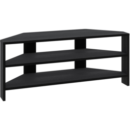 Decortie Thales 2 Shelf Black Wood Modern Corner TV Unit - Size: 45 x 110 x 36cm - Wilko - thumbnail 3