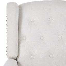 Living and Home White Chenille Pushback Recliner Chair with Footstool - Size: 102 x 62 x 153cm - Wilko - thumbnail 5