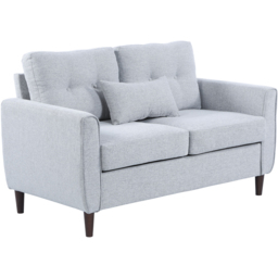 Portland 2 Seater Light Grey Linen Loveseat Sofa - Wilko - thumbnail 3