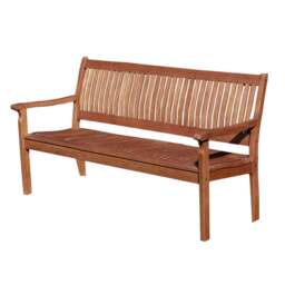 Willington 1.5m Bench - Size: 87 x 150 x 72cm - Brown - Rowlinson - Wilko - thumbnail 3
