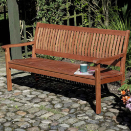 Willington 1.5m Bench - Size: 87 x 150 x 72cm - Brown - Rowlinson - Wilko - thumbnail 1