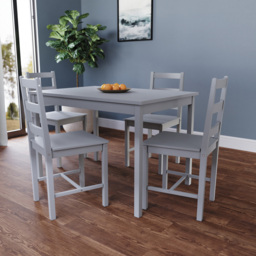 VIDA DESIGNS Yorkshire 4 Seater Dining Set Grey - Wilko - thumbnail 4