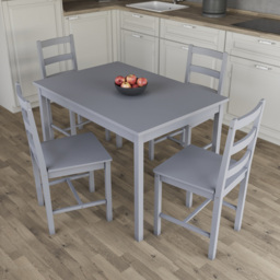 VIDA DESIGNS Yorkshire 4 Seater Dining Set Grey - Wilko - thumbnail 5