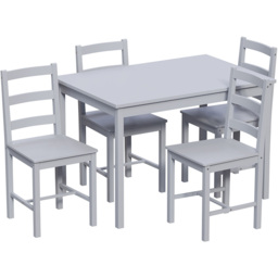 VIDA DESIGNS Yorkshire 4 Seater Dining Set Grey - Wilko - thumbnail 3