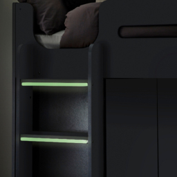 Julian Bowen Hercules Anthracite High Sleeper with Storage - Size: Single - Grey - Wilko - thumbnail 7