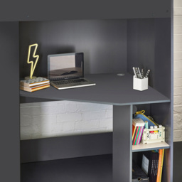 Julian Bowen Hercules Anthracite High Sleeper with Storage - Size: Single - Grey - Wilko - thumbnail 6