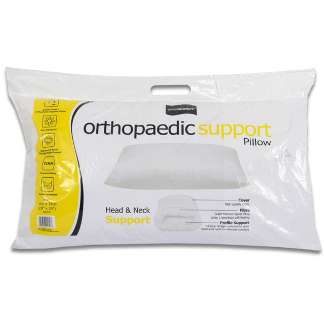 Easycomfort White Orthopaedic Support Pillow - Size: Single - Easy Comfort - Wilko - image 1