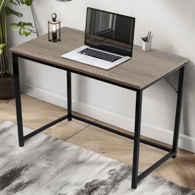 House of Home Computer Desk Light Brown and Black - Size: 76 x 100 x 50cm - Multi - Wilko - image 1