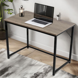 House of Home Computer Desk Light Brown and Black - Size: 76 x 100 x 50cm - Multi - Wilko