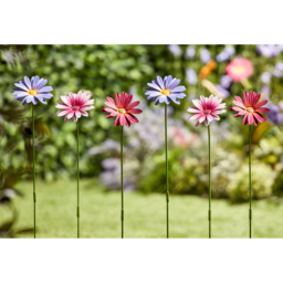 Garden Gear Multicolour Metal Daisy Stake 58cm 12 Pack - Size: 57.5 x 10 x 8cm - Purple - Wilko - thumbnail 4