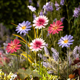 Garden Gear Multicolour Metal Daisy Stake 58cm 12 Pack - Size: 57.5 x 10 x 8cm - Purple - Wilko - thumbnail 3
