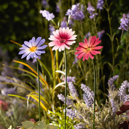 Garden Gear Multicolour Metal Daisy Stake 58cm 12 Pack - Size: 57.5 x 10 x 8cm - Purple - Wilko - thumbnail 5