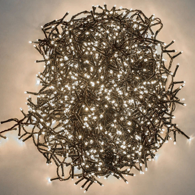 The Christmas Centre 240 Bright White LED Multifunction Green Cable String Light 28m - Size: 1800 x 0.5 x 1cm - Wilko - image 1
