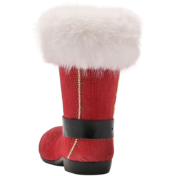 The Christmas Gift Co Fur Boot Wine Bottle Holder - Size: 27 x 17 x 22cm - Red - The Christmas Gift Co. - Wilko - thumbnail 4