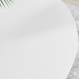 Furniturebox Arona Solara 6 Seater Round Dining Set White Gloss Black and Grey - Wilko - thumbnail 6