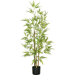 Portland Artificial Bamboo Tree in Pot 120cm - Size: 120 x 15 x 15cm - Green - Wilko