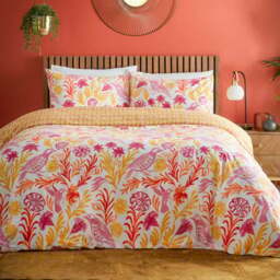 furn. Alentejo Double Multicolour Trending Duvet Cover Set - Yellow - Wilko