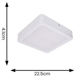 ValueLights Lacey White Square 24W LED Flush Ceiling Light - Wilko - thumbnail 7