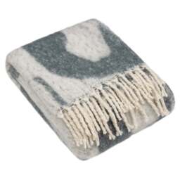 Hoem Meta Dusk Jacquard Tasselled Throw 130 x 180cm - Size: 180 x 130cm - Black - Wilko
