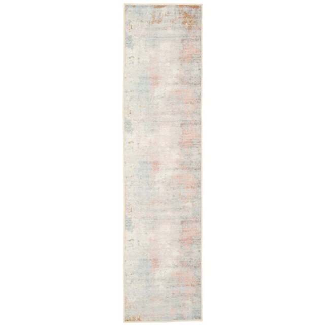 Kukoon Beige Pastel Pink Distressed Abstract Rug 60 x 240cm - Multi - Wilko - image 1