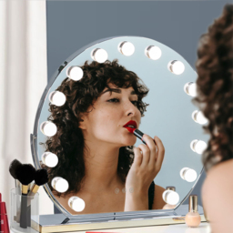 Living and Home LED Makeup Mirror with 3 Modes - Size: 50 x 49 x 16.5cm - Silver - Wilko - thumbnail 3