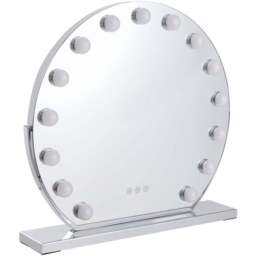 Living and Home LED Makeup Mirror with 3 Modes - Size: 50 x 49 x 16.5cm - Silver - Wilko - thumbnail 1