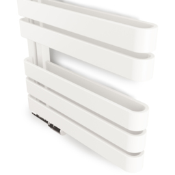 Terma Warp S Matt White Heated Towel Rail 1535 BTU 655 x 500mm - Size: 65.5 x 50 x 11.2cm - Wilko - thumbnail 6