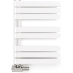 Terma Warp S Matt White Heated Towel Rail 1535 BTU 655 x 500mm - Size: 65.5 x 50 x 11.2cm - Wilko - thumbnail 4