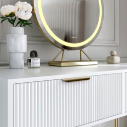 CARME Home Esme 2 Drawer White Dressing Table - Size: 36 x 55 x 120cm - Wilko - thumbnail 5