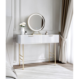 CARME Home Esme 2 Drawer White Dressing Table - Size: 36 x 55 x 120cm - Wilko - thumbnail 6