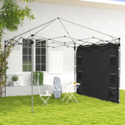 Outsunny 3 x 3m Black Pop Up Gazebo Side Panel - Wilko