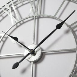 EOS Silver Foiled Skeleton Wall Clock with Roman Numerals 80cm - Size: 80 x 80 x 2cm - Home Garden Direct - Wilko - thumbnail 6
