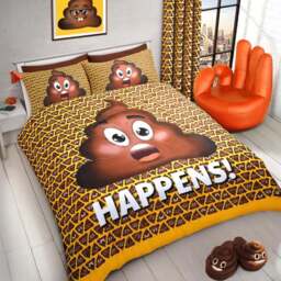 Velosso Single Expressions Poo Duvet Set - Yellow - Wilko - thumbnail 1