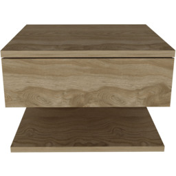 Decorotika Vivid Modern Single Drawer Sapphire Oak Bedside Table - Gold - Wilko - thumbnail 3
