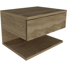 Decorotika Vivid Modern Single Drawer Sapphire Oak Bedside Table - Gold - Wilko - thumbnail 4