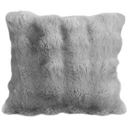 Sweet Dreams Alpine Silver Faux Fur Cushion 56 x 56cm - Wilko