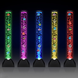 ValueLights Colour Changing Sensory Bubble Floor Lamp 80cm - Size: 80 x 18 x 18cm - Black - Wilko - thumbnail 3