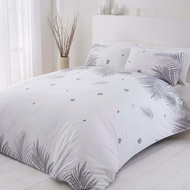 Rapport Home PH Tropics Double Grey Duvet Set - Silver - Wilko - image 1