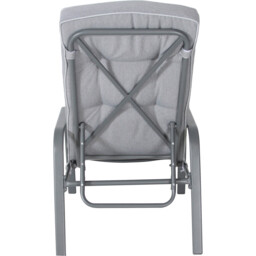 Rowly Grey Sun Lounger and Side Table Set - Wilko - thumbnail 4
