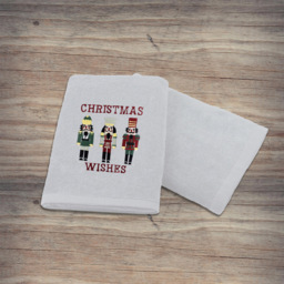Noel Square Nutcracker White Hand Towel 2 Pack - Size: 66 x 41 x 1cm - Wilko - thumbnail 6