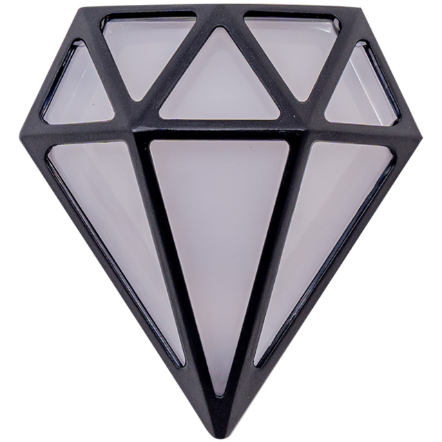 ValueLight Diamond Black LED Bathroom Outdoor Wall Light - Size: 18 x 7 x 16.5cm - ValueLights - Wilko - image 1